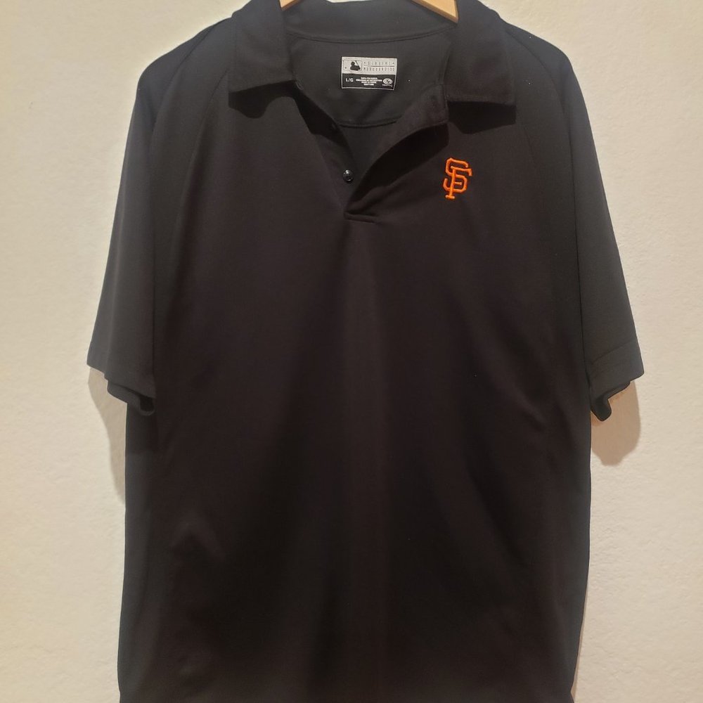 Official Mens True Fan San Francisco Giants Black Polo. Size L.